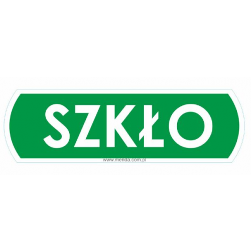 Duża naklejka na kosze do segregacji SZKŁO Merida